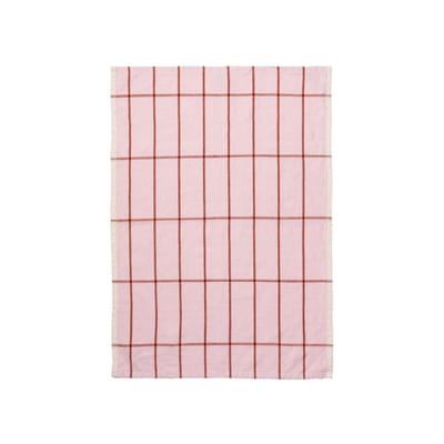 ferm living - torchon torchons en tissu, lin couleur rose 18.17 x cm designer trine andersen made in design