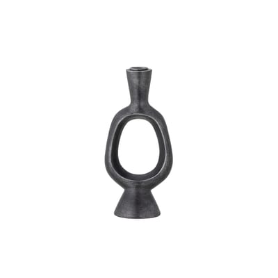 Bougeoir Bijan plastique noir / Polyrésine - L 11 x H 23,5 cm - Bloomingville