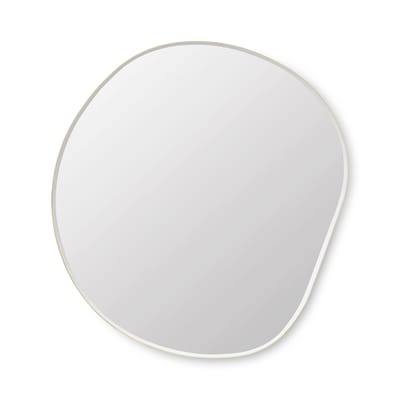 Ferm Living White/Golden - Wall Mirror Pond - Metal - Zinc Plated Brass - Designer Trine Andersen 1.5Cm