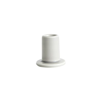 Bougeoir Tube Small céramique gris / H 5 cm - Hay