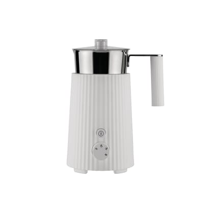 Alessi White - Milk Frother Plissé Uk - - Thermoplastic Resin - Designer Michele De Lucchi Size 9.3