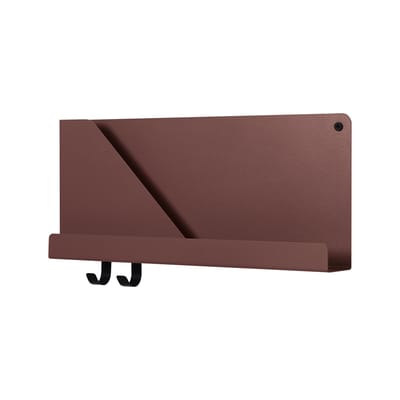 muuto - etagère folded en métal, acier laqué couleur rouge 51 x 20 22 cm designer johan van hengel made in design