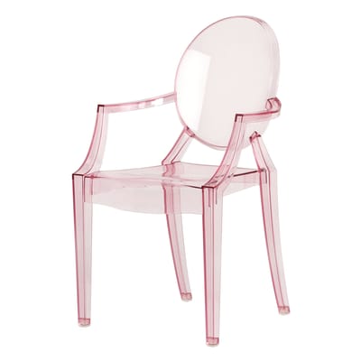 kartell - fauteuil enfant kids - rose - 40 x 40 x 63 cm - designer philippe starck - plastique, polycarbonate