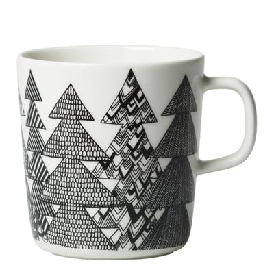 marimekko - mug tasses & mugs en céramique, grès couleur noir 14.42 x 5 cm designer maija louekari made in design