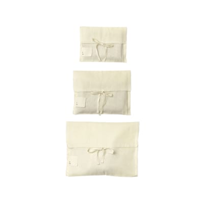 Sac cadeau tissu beige / Set de 3 - Lin / 38 x 29 cm - Ferm Living