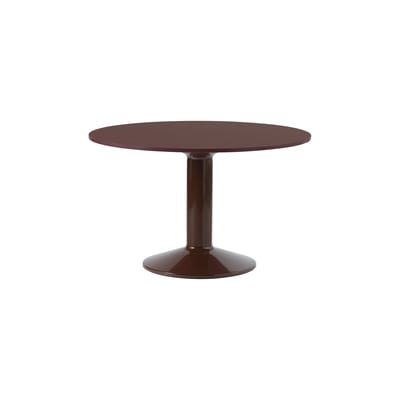 Table ronde Midst plastique rouge / Ø 120 cm - Linoleum - Muuto