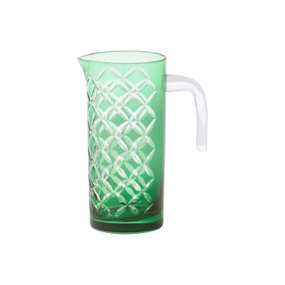 pols potten - carafe cutting en verre couleur vert 16 x 10 21 cm made in design