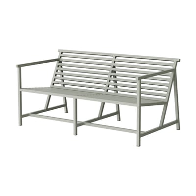 Banc avec dossier 19 Outdoors Lounge métal gris / L 145 cm - NINE