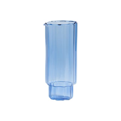 Carafe Bloom verre bleu / Verre - 0,9L / H 20,5 cm - & klevering