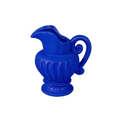 seletti - carafe magna graecia en céramique, terre cuite couleur bleu 19 x 23.5 28 cm designer antonio aricò made in design