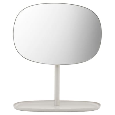 Miroir à poser Flip métal beige / Orientable - Vide-poche - Normann Copenhagen