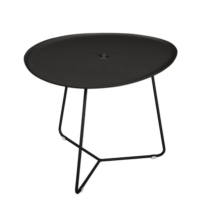 Table basse Cocotte métal noir / L 55 x H 43,5 cm - Plateau amovible - Fermob