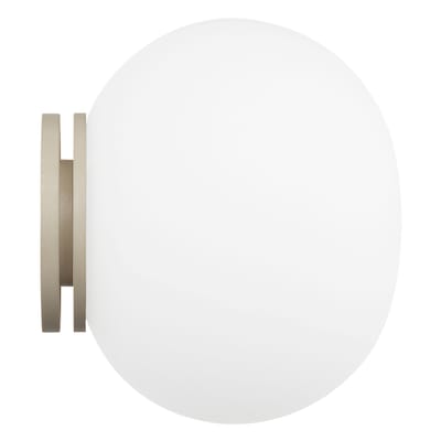 Applique Mini Glo-Ball verre blanc / Plafonnier - Ø 11 cm - Flos