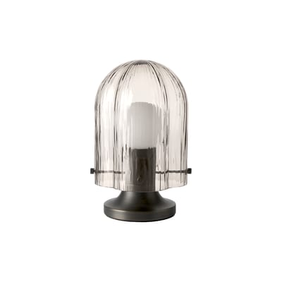 Lampe de table Seine verre gris / Soufflé bouche - Ø 16 x H 26,2 cm - Gubi