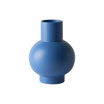 Vase Strøm Large céramique bleu / H 16 cm - Fait main / Nicholai Wiig-Hansen, 2016 - raawii