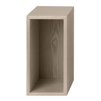 Etagère Stacked bois naturel / Small rectangulaire 43x21 cm / Avec fond - Muuto