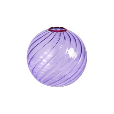 Vase Spiral verre violet / Ø 13 cm - & klevering