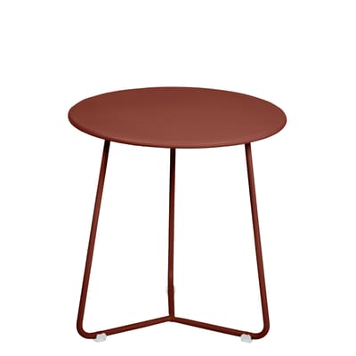 Table d'appoint Cocotte métal rouge marron / Tabouret - Ø 34 x H 36 cm - Fermob