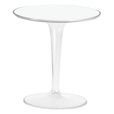 Table d'appoint Tip Top plastique blanc / Plateau PMMA - Kartell
