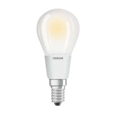 Ampoule LED E14 dimmable verre blanc / Sphérique dépolie - 5W=40W (2700K, blanc chaud) - Osram