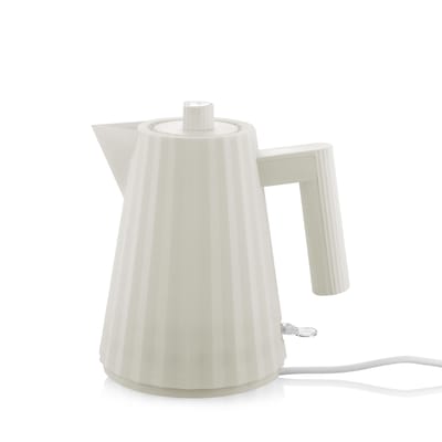 Alessi White - Electric Kettle Plissé Uk - - Thermoplastic Resin - Designer Michele De Lucchi Small