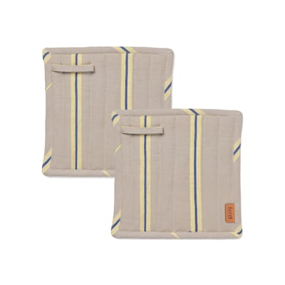 ferm living - manique torchons en tissu, polyester recyclé couleur beige 13.39 x cm made in design