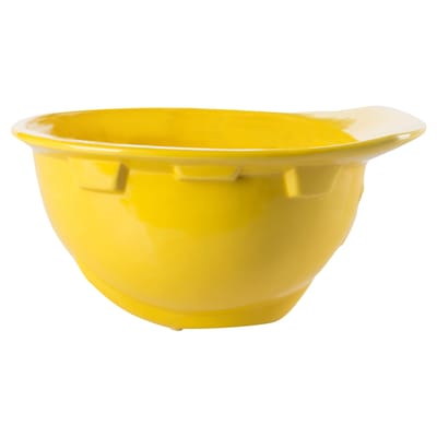 diesel living with seletti - coupe work is over en céramique, porcelaine couleur jaune 27.5 x 21 15.5 cm designer creative team made in design