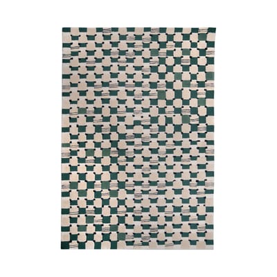 Tapis Damier vert / 200 x 300 cm - Tufté main - Maison Sarah Lavoine