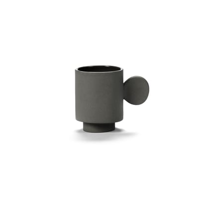 valerie objects - tasse à espresso inner circle en céramique, grès couleur gris 5 x 16.13 6.6 cm designer maarten baas made in design