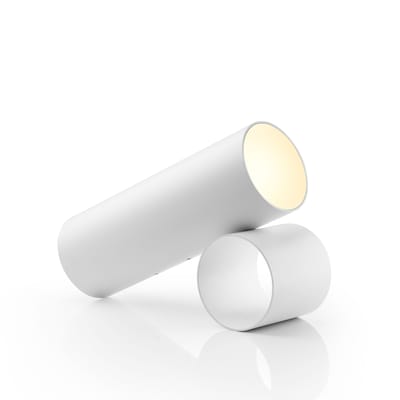 Lampe à poser Sawaru LED métal blanc / L 43 cm - Orientable - Flos