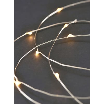 house doctor - guirlande lumineuse string lights en métal, fil de métal couleur métal 10 x 30 cm made in design