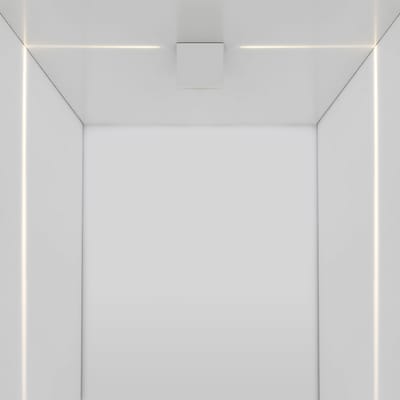 Applique d'extérieur Antarktikós LED métal blanc / Plafonnier - Projection de Lumière blanche - Arte