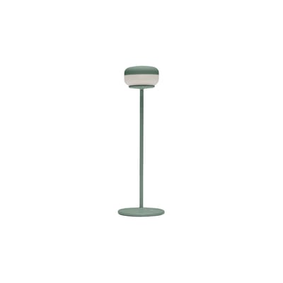 Lampe extérieur sans fil rechargeable Cheerio LED métal vert / Ø 8 x H 25,8 cm - Fatboy