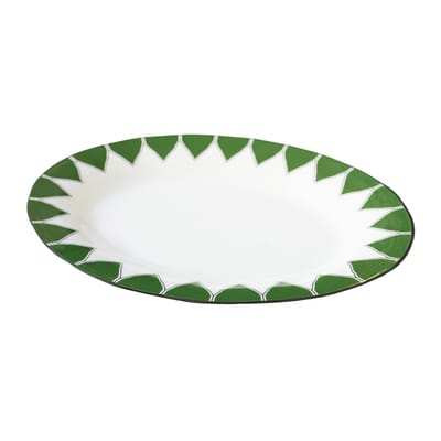 maison sarah lavoine - plat daria en céramique, céramique émaillée couleur vert 27.05 x cm designer made in design
