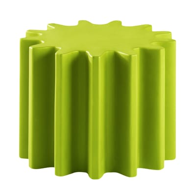 slide - table basse gear en plastique, polyéthène recyclable couleur vert 55 x 43 cm designer anastasia ivanuk made in design