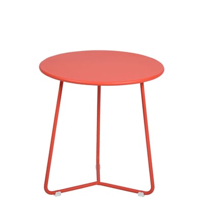 Table d'appoint Cocotte métal rouge orange / Tabouret - Ø 34 x H 36 cm - Fermob