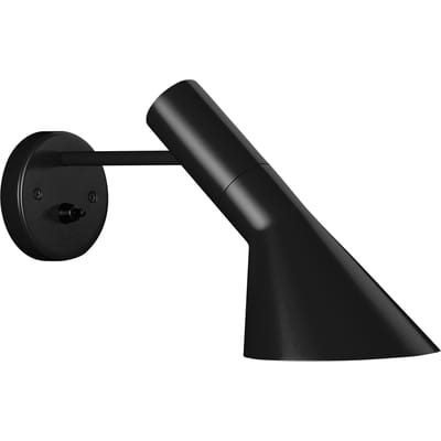 Applique AJ métal noir / Sans câble - Orientable / Arne Jacobsen, 1957 - Louis Poulsen