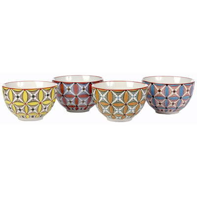 pols potten - bol hippy en céramique, céramique vitrifiée couleur multicolore 30 x 40 7.5 cm made in design