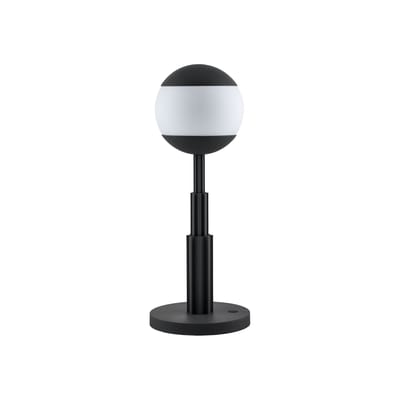 Lampe sans fil rechargeable métal verre noir / Aldo Rossi, 1991 - Ø 18 x H 47 cm - Alessi