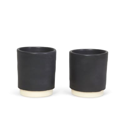frama - tasse otto en céramique, grès émaillé couleur noir 16.13 x 8 cm made in design