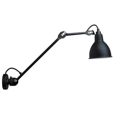 Applique N°304L40 métal noir / Plafonnier - Bras L 40 cm / Lampe Gras - DCW éditions