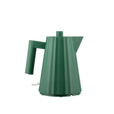 alessi - bouilloire électrique plissé en plastique, résine thermoplastique couleur vert 21 x 20 cm designer michele de lucchi made in design