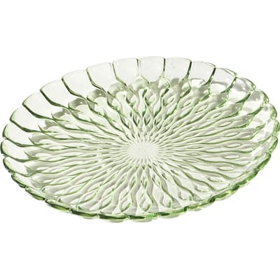 Plat Jelly plastique vert /Centre de table - Ø 45 cm - Kartell