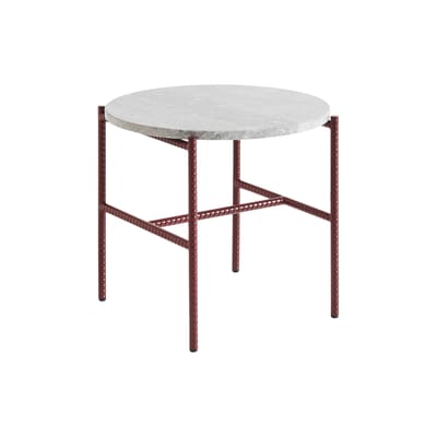 Table basse Rebar pierre rouge gris / marbre - Ø 45 x H 40,5 cm - Hay