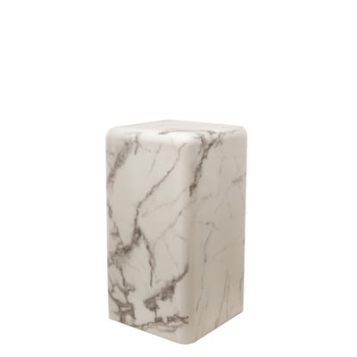 Table d'appoint Marble look Small bois blanc / H 61 cm - Effet marbre - Pols Potten