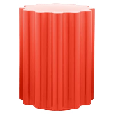 Tabouret Colonna plastique rouge / H 46 x Ø 34,5 cm - By Ettore Sottsass - Kartell