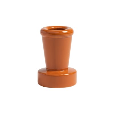 Vase Stack céramique orange / Ø 8.5 x H 12 cm - & klevering