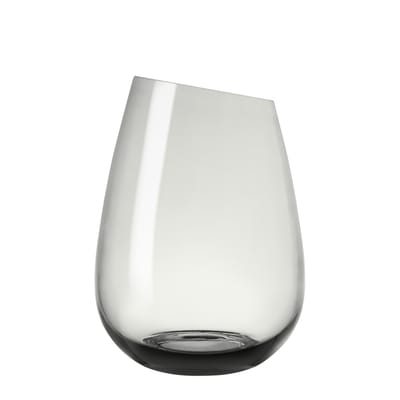 eva solo - verre à eau biseauté en verre, soufflé bouche couleur gris 19.83 x 11.5 cm designer the tools made in design