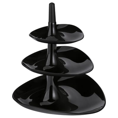 koziol - plat de présentation betty en plastique, polypropylène couleur noir 24.4 x 24.1 27.1 cm made in design