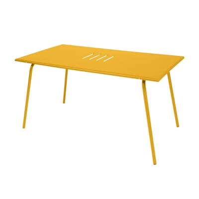 Table rectangulaire Monceau métal jaune / 146 x 80 cm - 6 personnes - Fermob